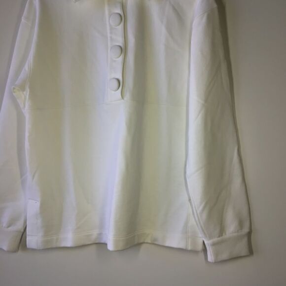 Rebecca Taylor White French Terry Pullover Long Sleeve Sweatshirt Size S - Picture 4 of 16